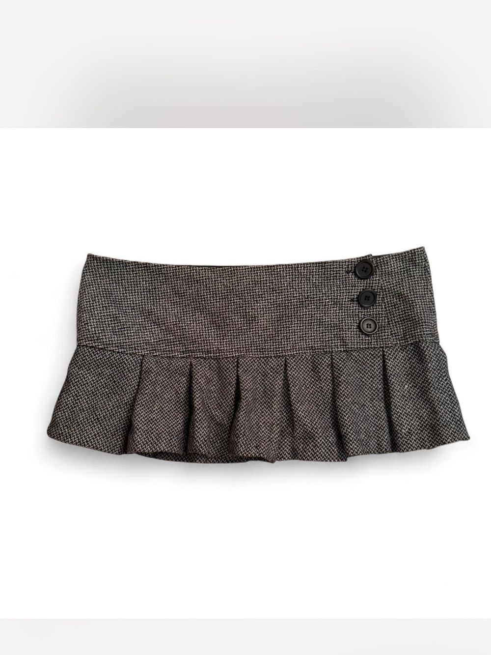 vintage Charlotte Russe grey wool micro mini skirt